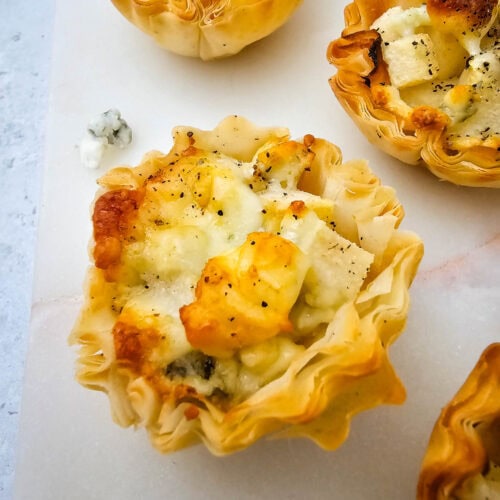 Blue Cheese and Pear Phyllo Bites