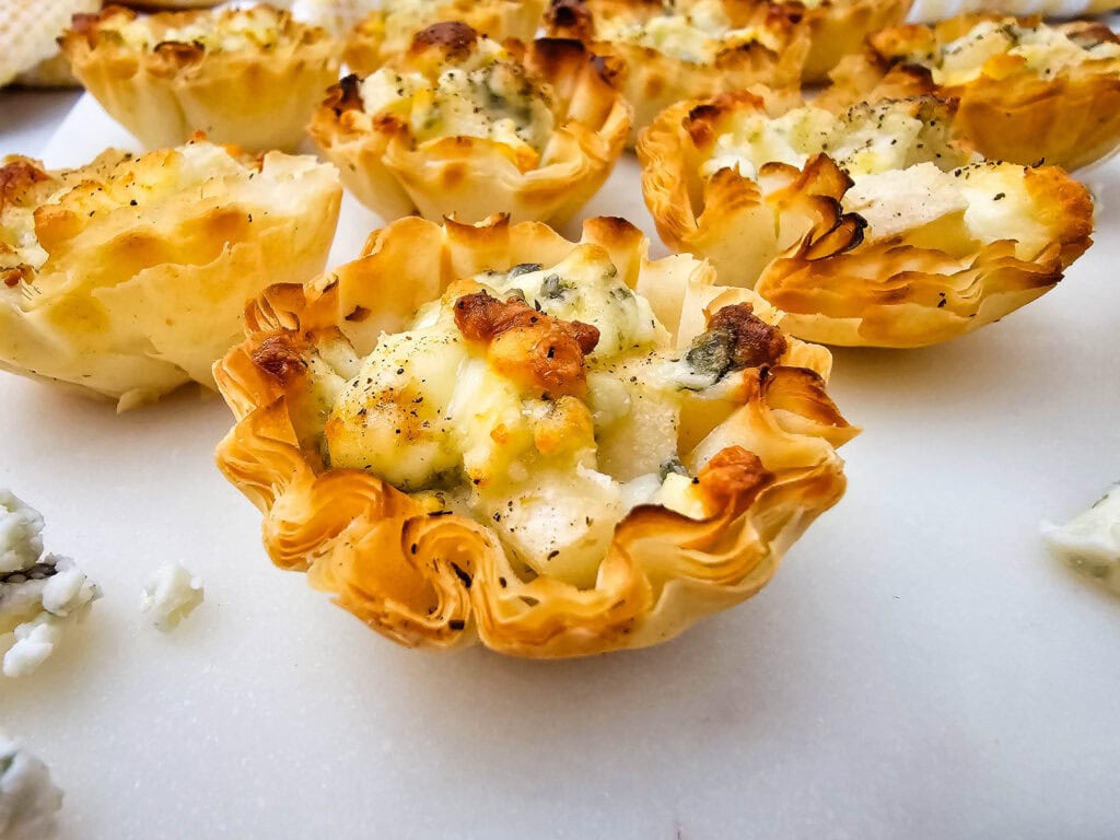 Blue Cheese and Pear Phyllo Bites Process Photo