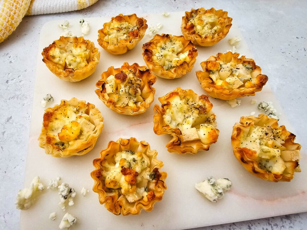 Blue Cheese and Pear Phyllo Bites 