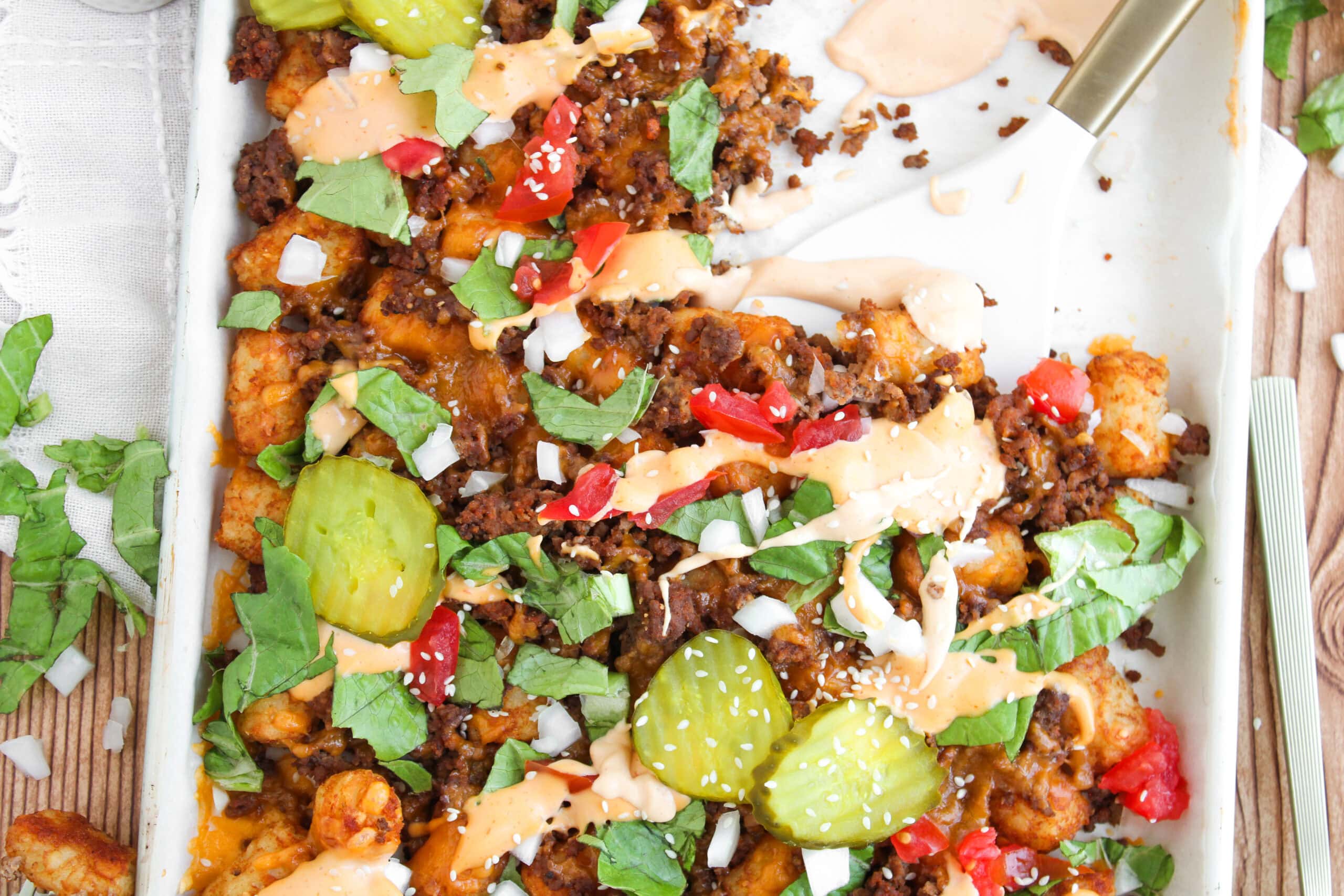 Cheeseburger Loaded Tots