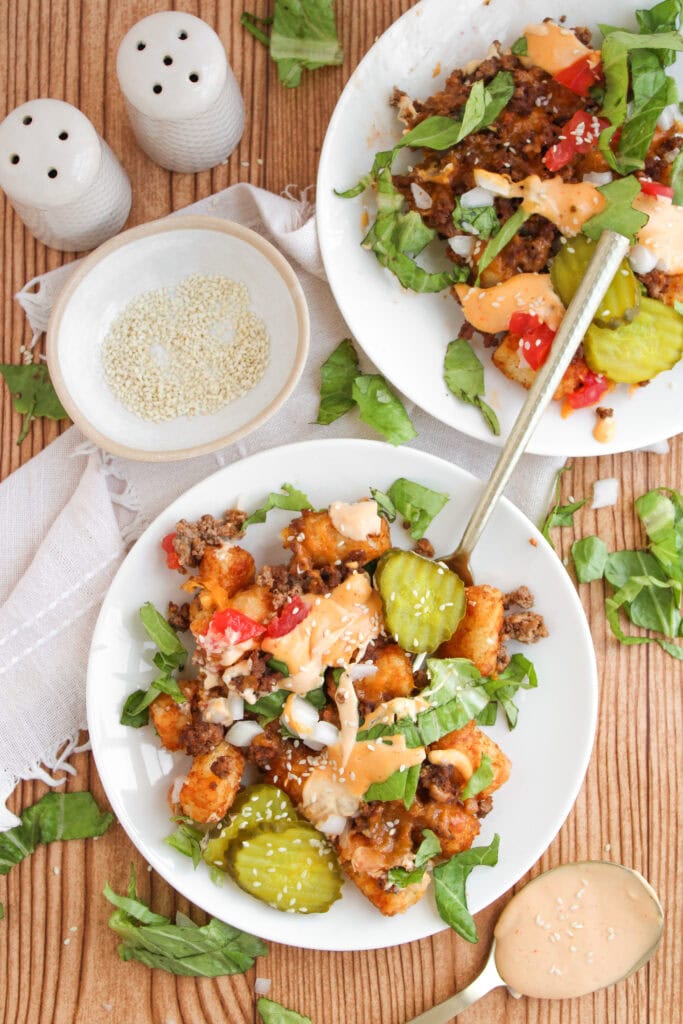 Cheeseburger Loaded Tots