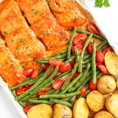 Maple Glazed Sheet Pan Salmon