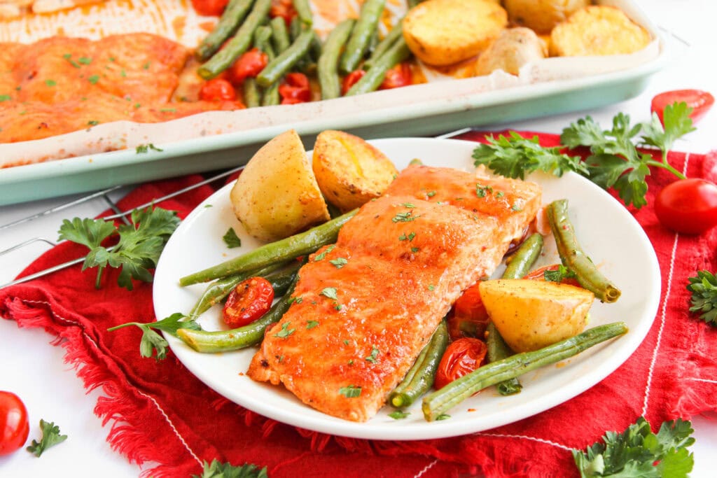 Maple Glazed Sheet Pan Salmon