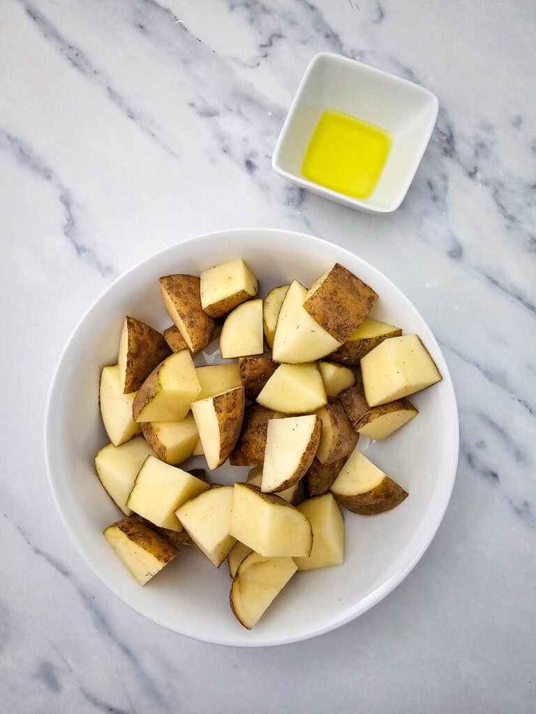 Sheet Pan Steak and Vegetables Process Photo 