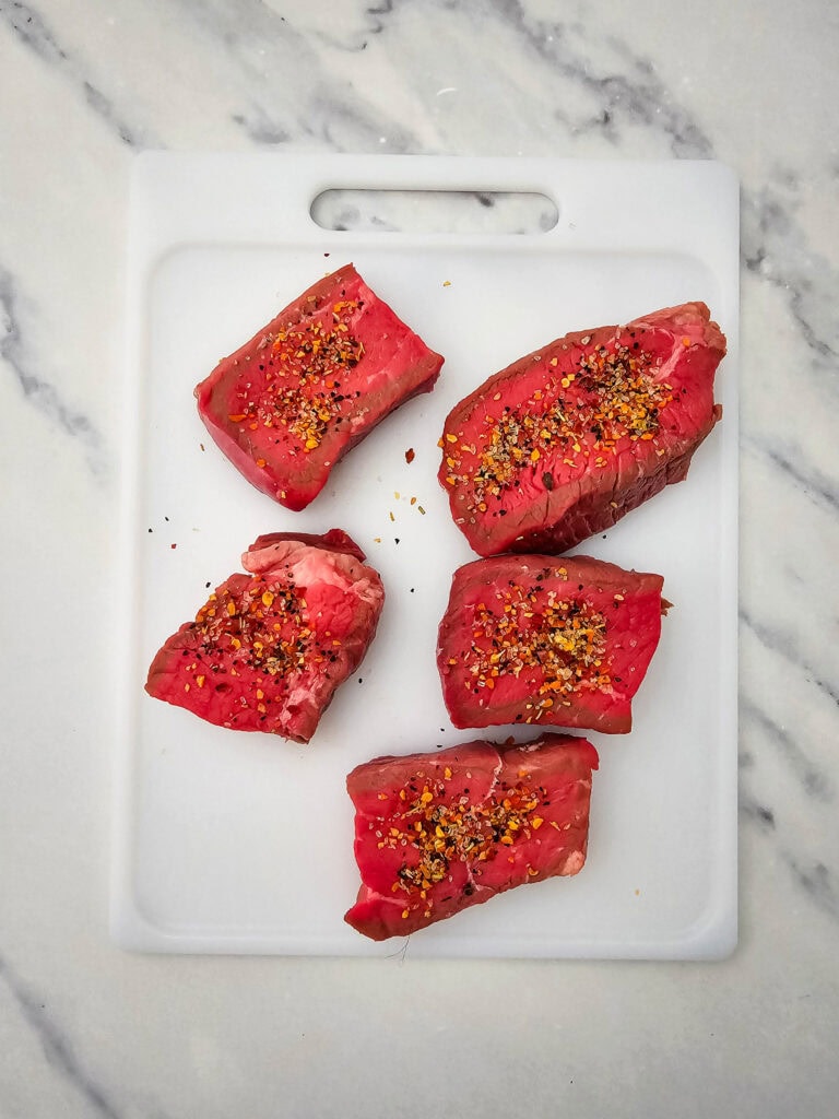 Sheet Pan Steak and Vegetables Process Photo 