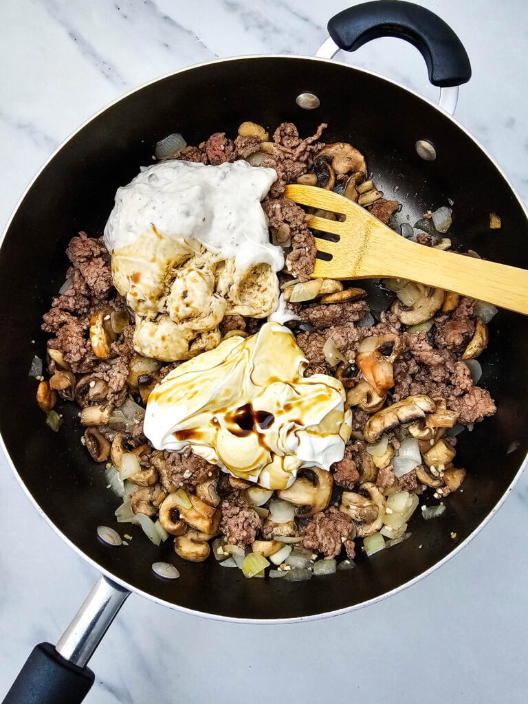 Beef Stroganoff Casserole Process Photo