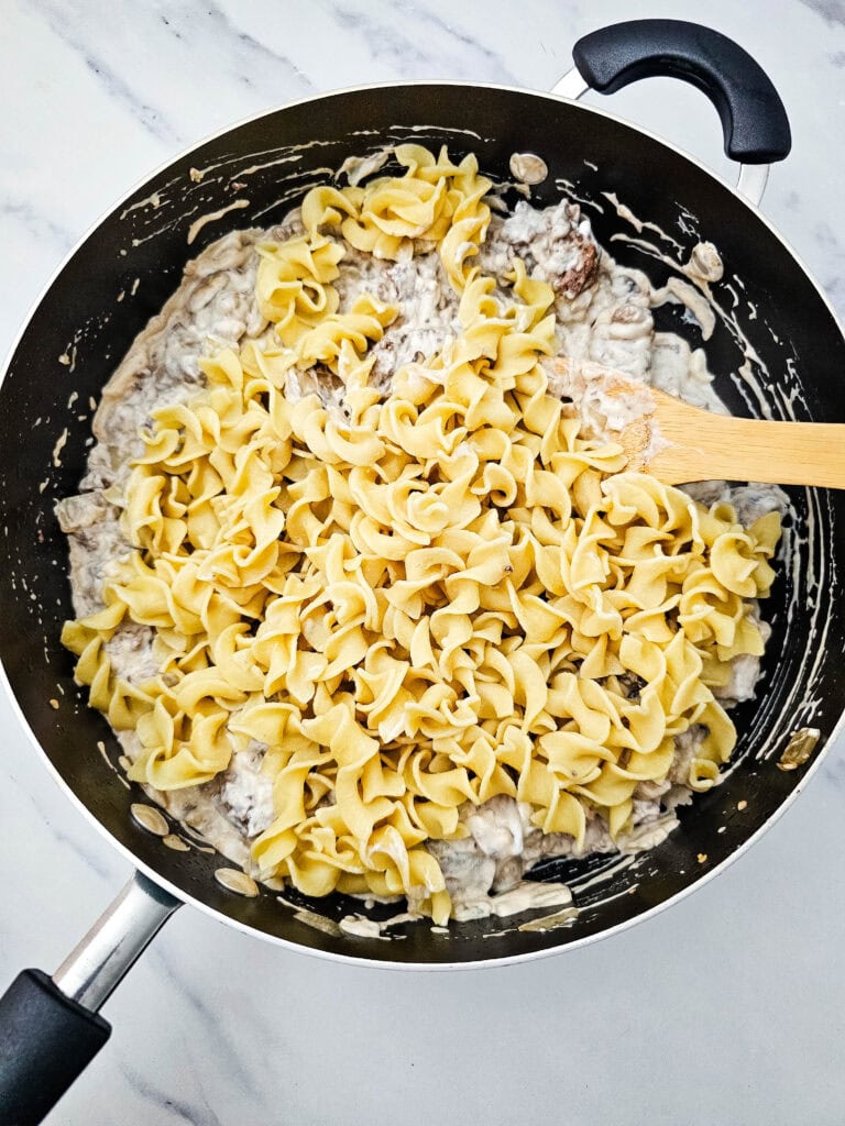 Beef Stroganoff Casserole Process Photo