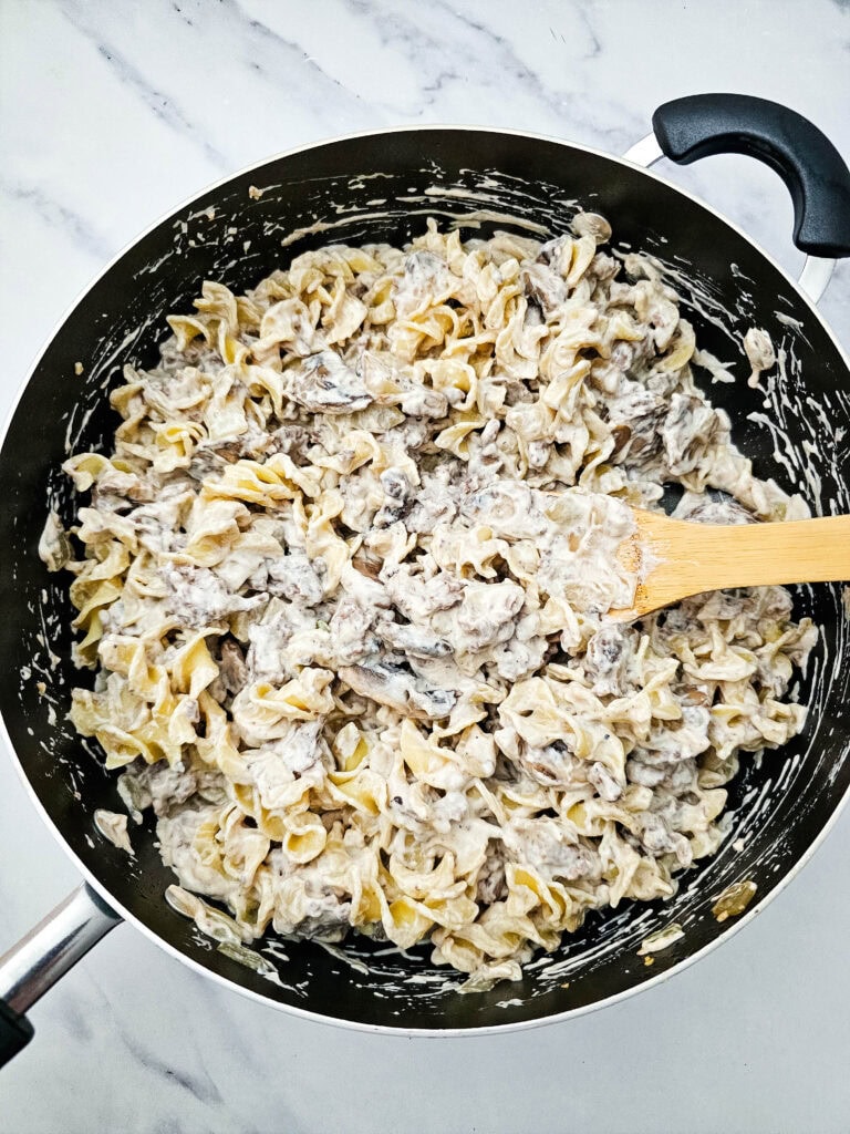 Beef Stroganoff Casserole Process Photo