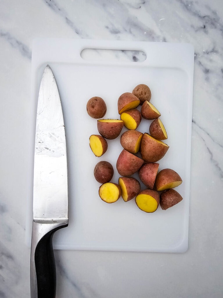 Sheet Pan Honey Glazed Pork Chops Process Photo