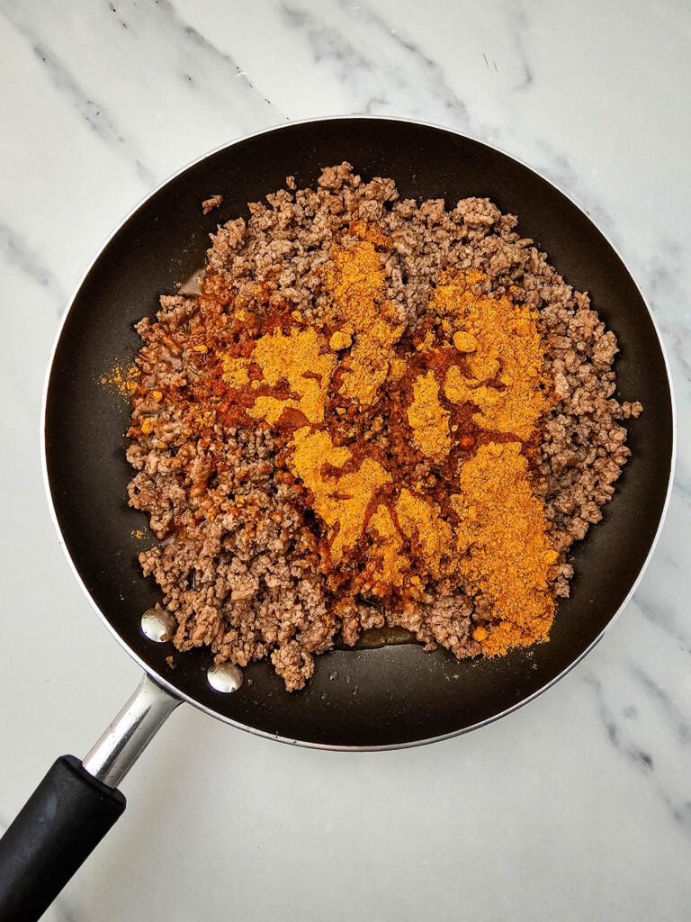 Sheet Pan Ground Beef Nachos Process Photo