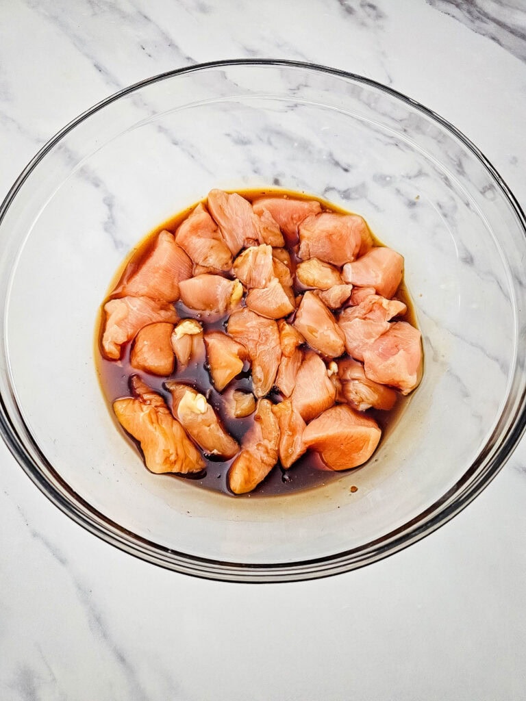 Sheet Pan Pineapple Teriyaki Chicken Process Photo