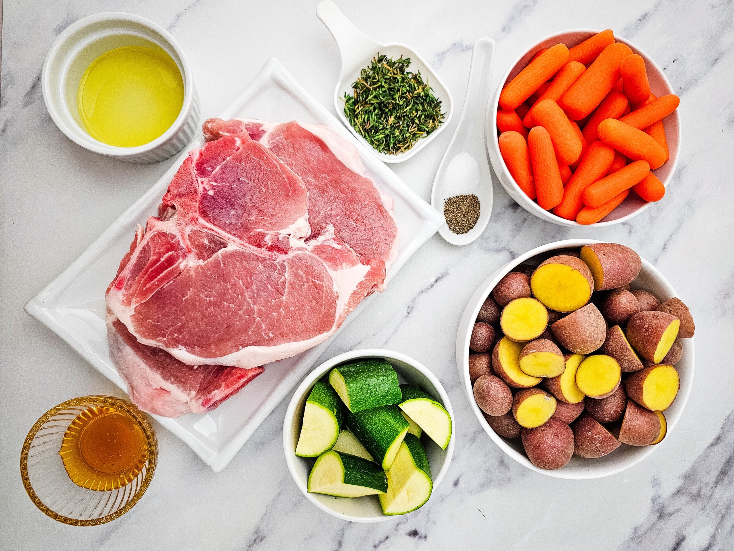 Sheet Pan Honey Glazed Pork Chops