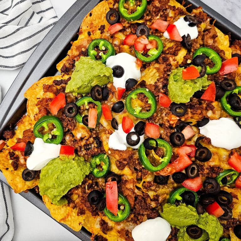 Sheet Pan Ground Beef Nachos featured image
