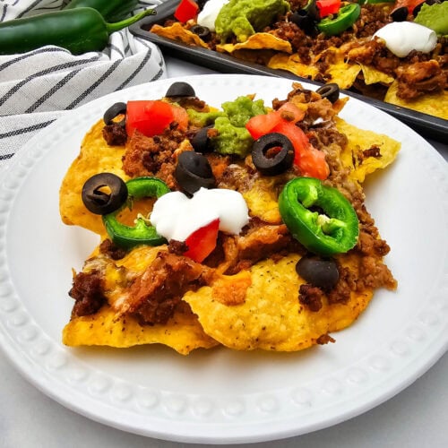 Sheet Pan Ground Beef Nachos