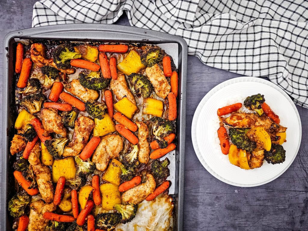 Sheet Pan Honey Garlic Chicken and Veggies 