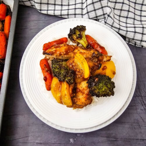 Sheet Pan Honey Garlic Chicken and Veggies