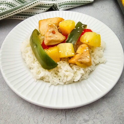 Sheet Pan Pineapple Teriyaki Chicken Process Photo