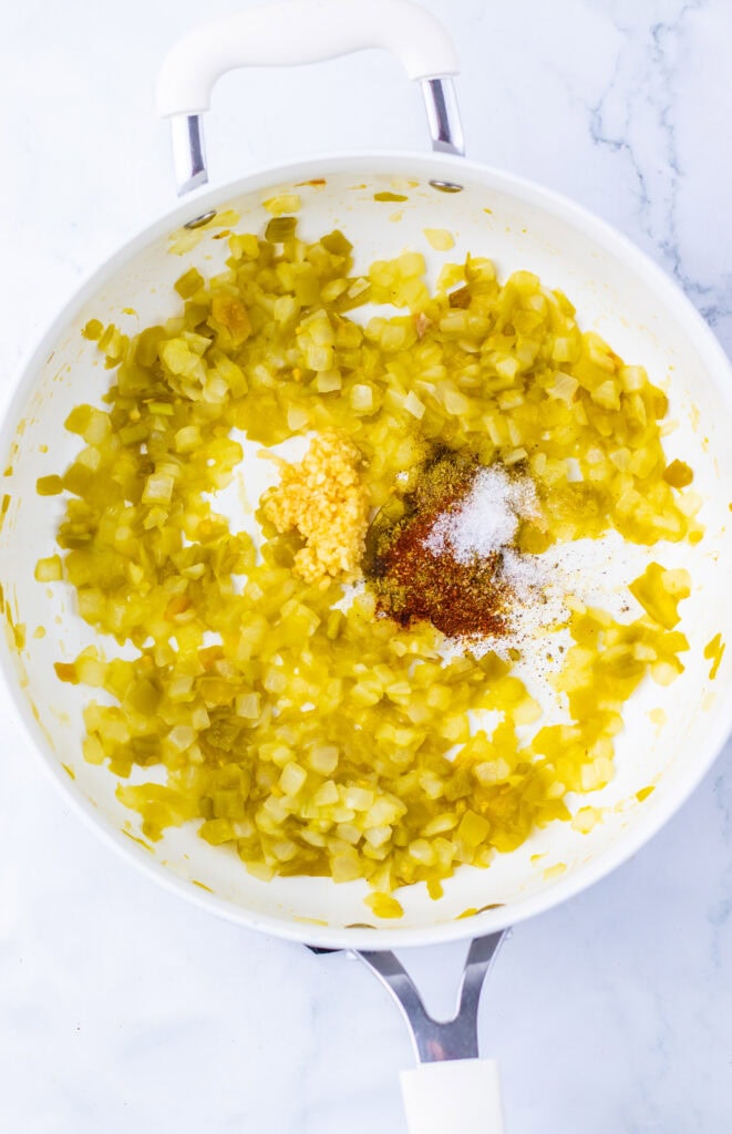 White Chicken Chili Mac and Cheese Process Photo