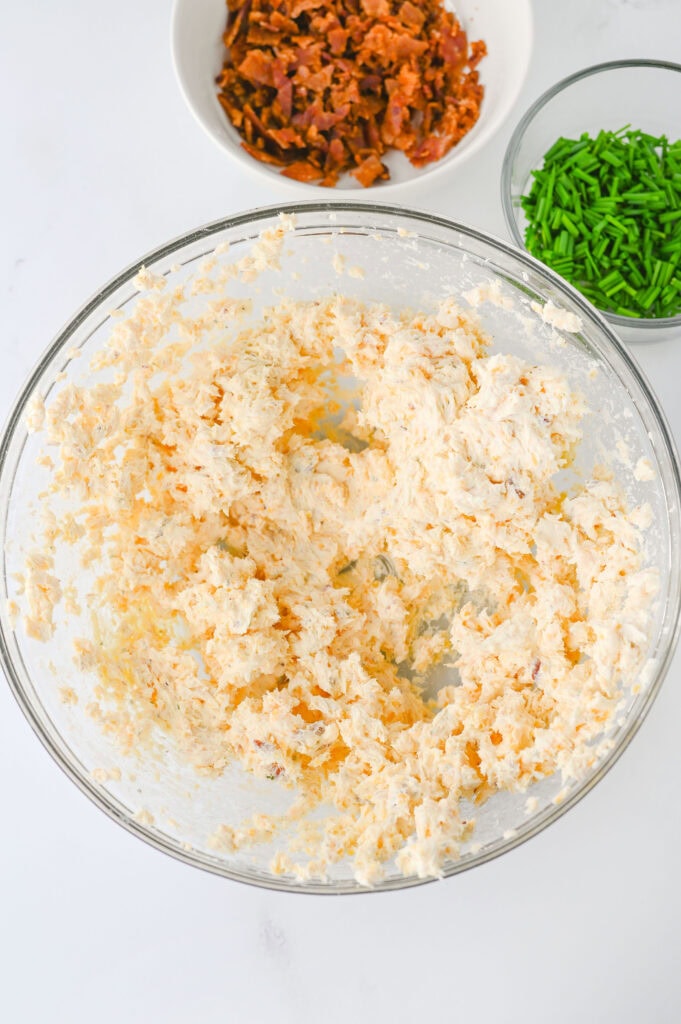 Bacon Ranch Cheese Ball Process Photo 