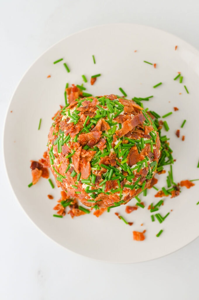 Bacon Ranch Cheese Ball Process Photo 