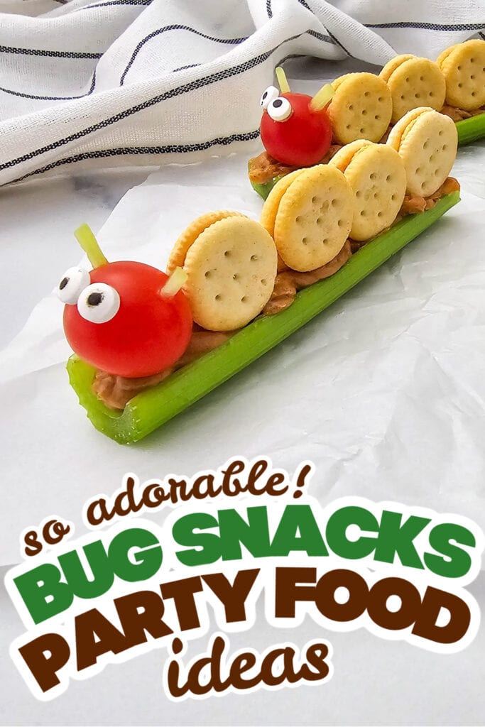 bug snacks party food ideas - Celery Caterpillar Snacks copy