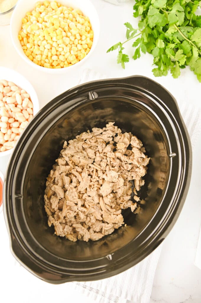 Crock Pot Buffalo Chicken Chili Process Photo