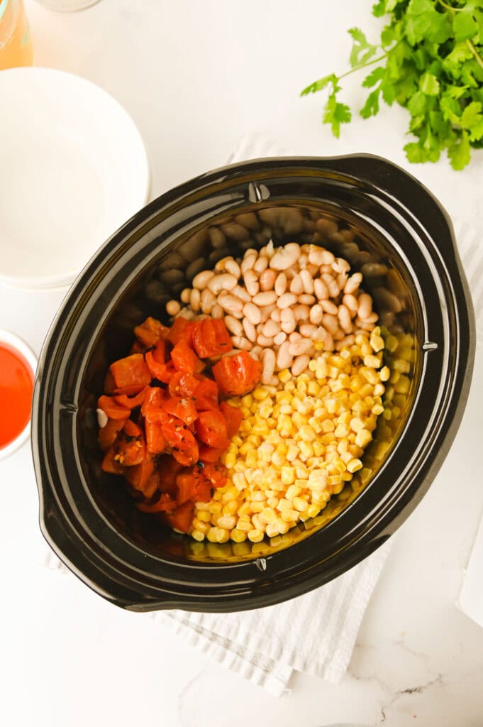 Crock Pot Buffalo Chicken Chili Process Photo
