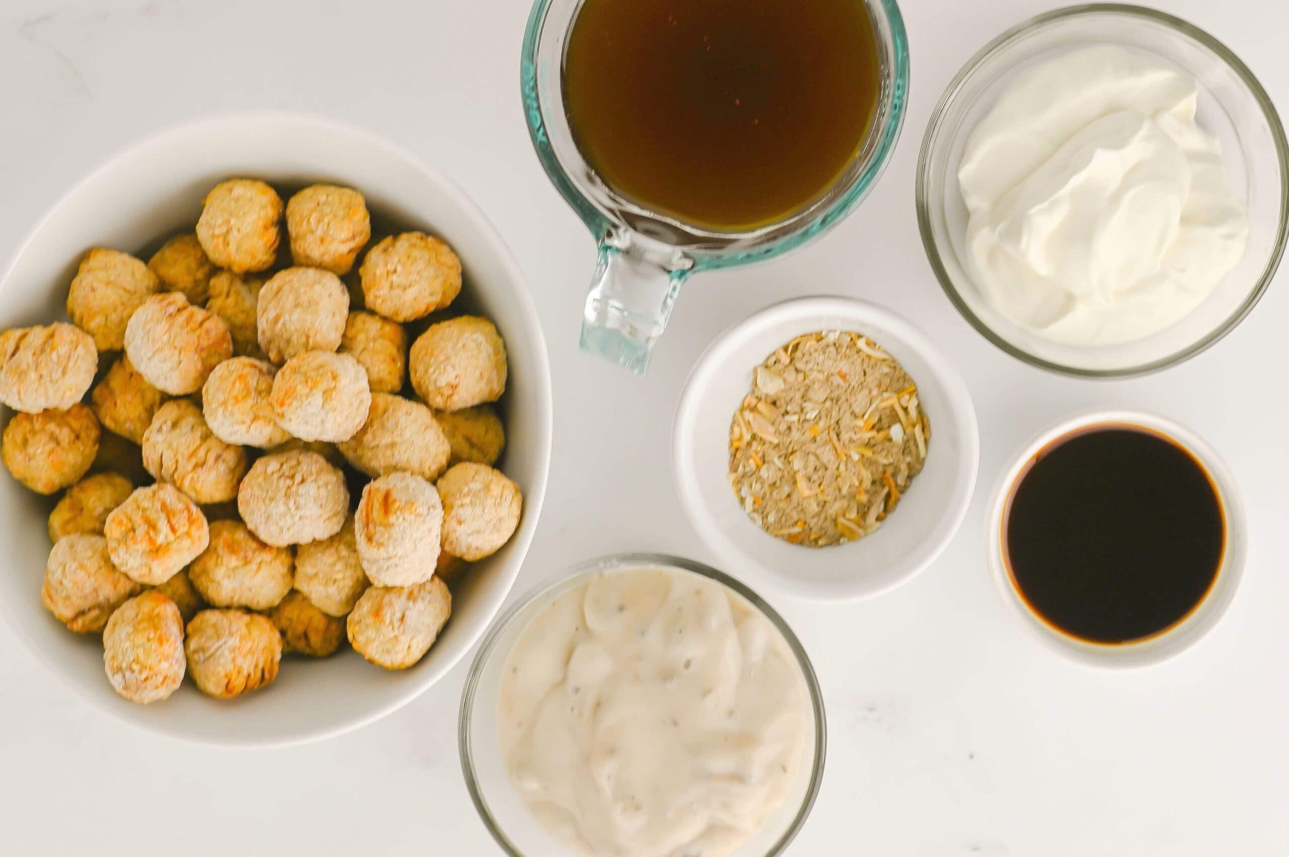 slow cooker creamy meatballs process photo