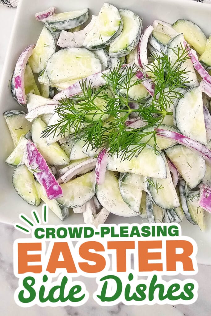 easter side dishes - Creamy Cucumber Salad