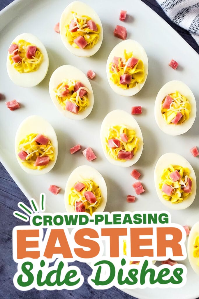 easter side dishes -Ham and Cheese Deviled Eggs