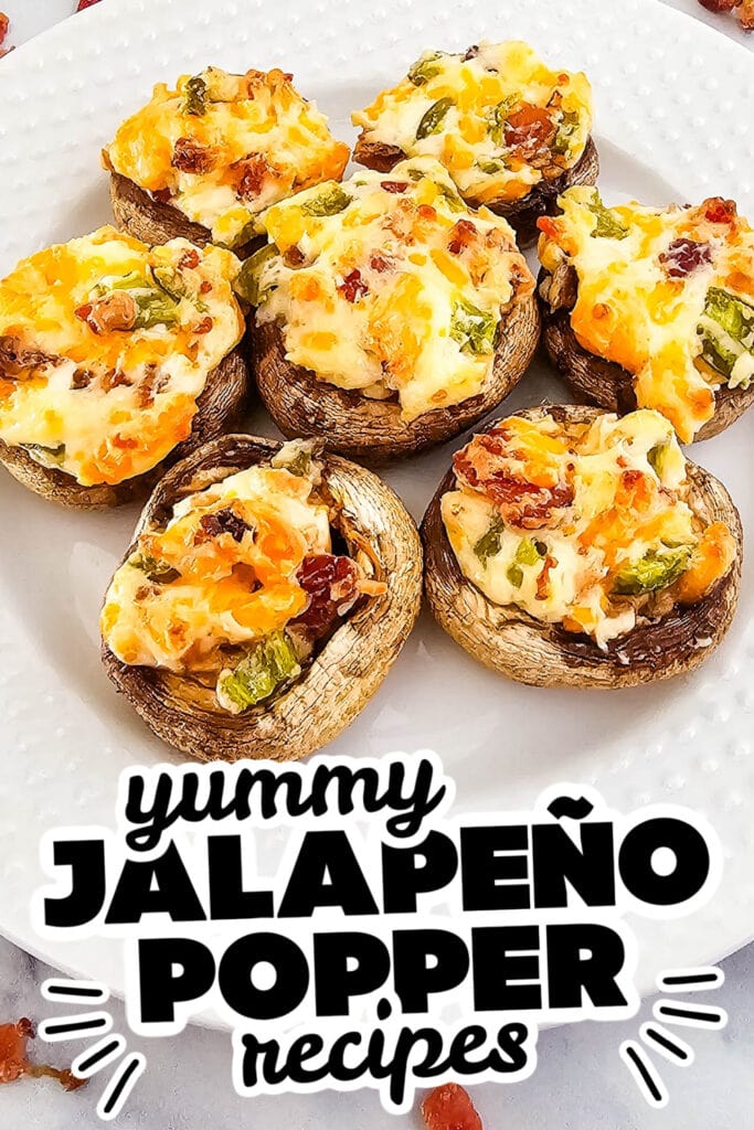 jalapeno popper inspired recipes - Jalapeño Popper Stuffed Mushrooms