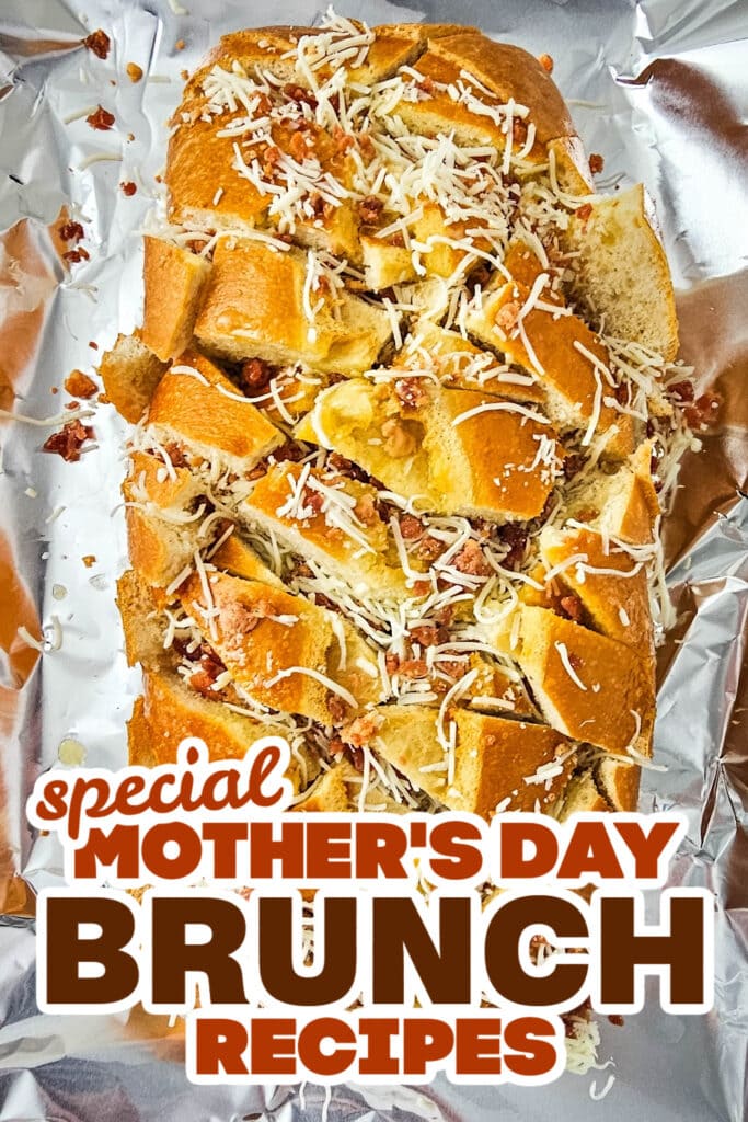mothers day brunch - Pull-Apart Bread Loaded with Bacon and Cheese