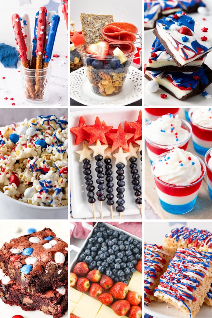 red, white, and blue recipes
