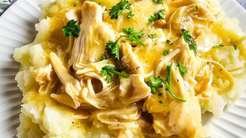 slow cooker chicken and gravy featured image