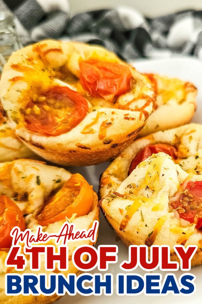 4th of July Brunch Ideas-Cheesy Tomato Focaccia Rolls