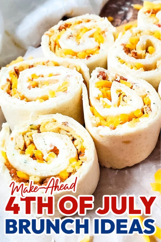 4th of July Brunch Ideas-Crack Chicken Pinwheels