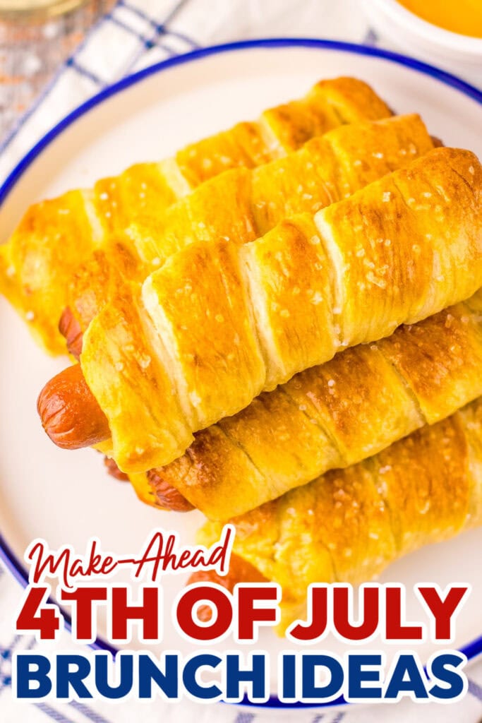 4th of July Brunch Ideas-Homemade Pretzel Dogs