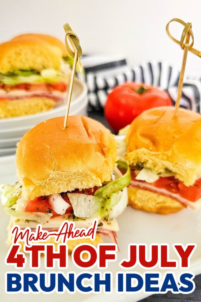 4th of July Brunch Ideas-Italian Sub Sliders