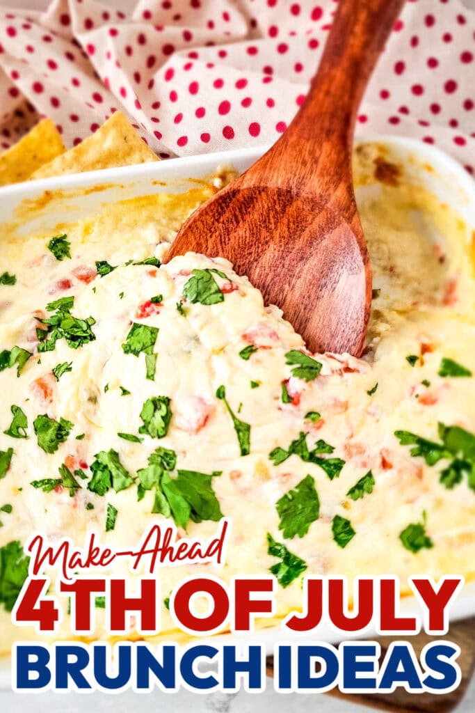 4th of July Brunch Ideas-Oven-Baked Queso Dip