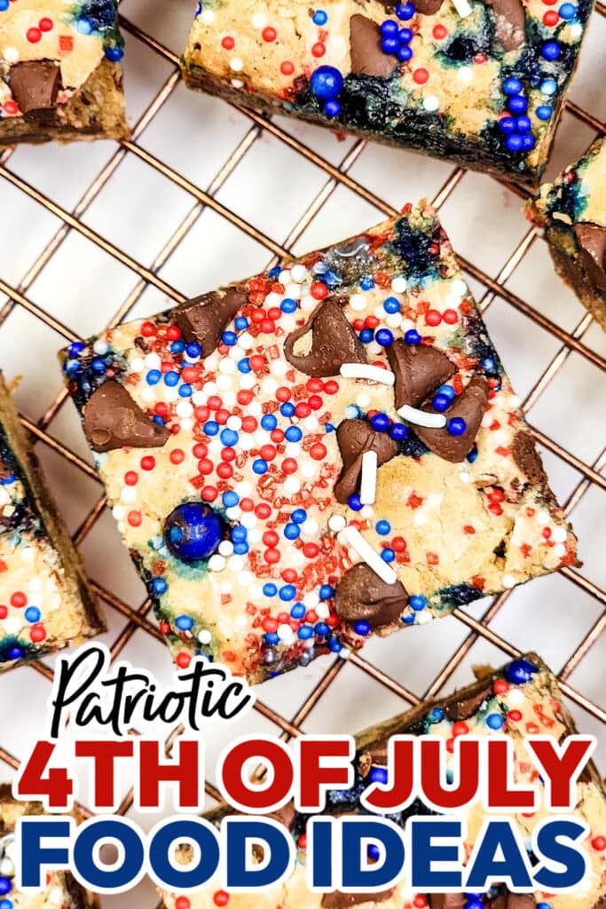 4th of July Food Ideas-4th of July Cookie Bars