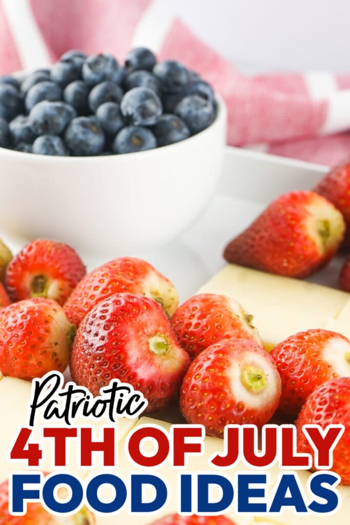 4th of July Food Ideas- 4th of July Fruit and Cheese Platter