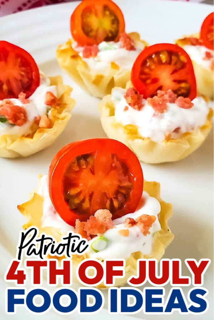 4th of July Food Ideas-BLT Phyllo Party Bites