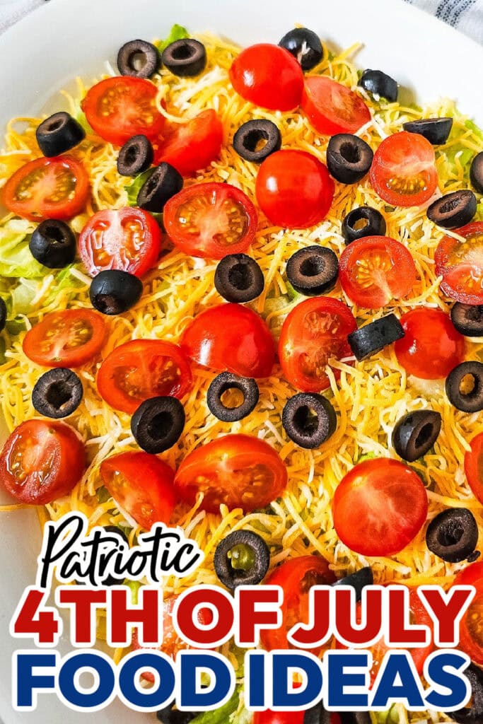 4th of July Food Ideas-Classic Taco Dip
