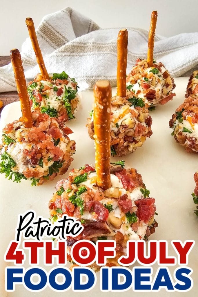 4th of July Food Ideas-Cracked Out Cheeseball Bites