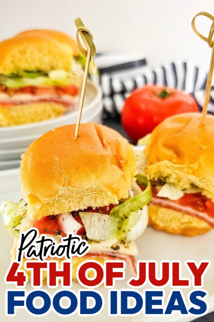 4th of July Food Ideas-Italian Sub Sliders