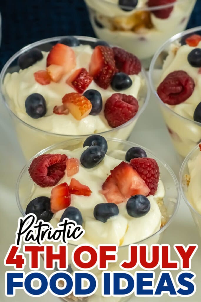 4th of July Food Ideas- Red, White & Blue Trifles