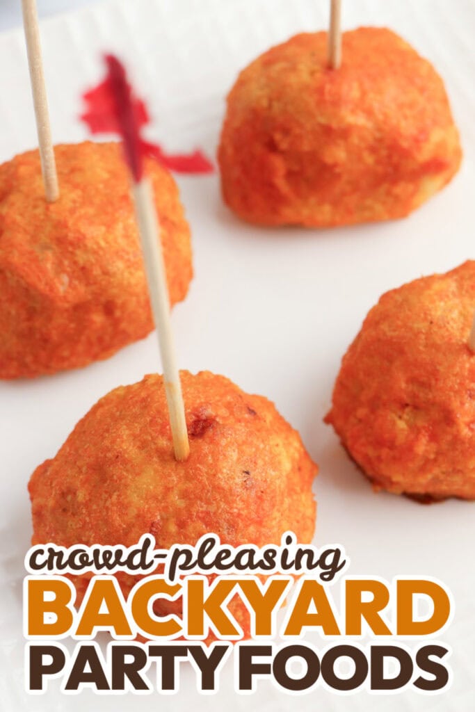 Backyard Party Foods-Baked Buffalo Chicken Meatballs