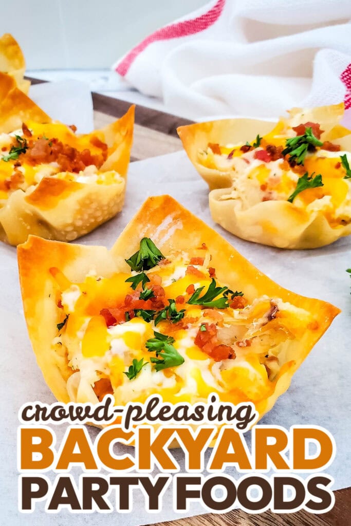 Backyard Party Foods-Chicken Wonton Cups
