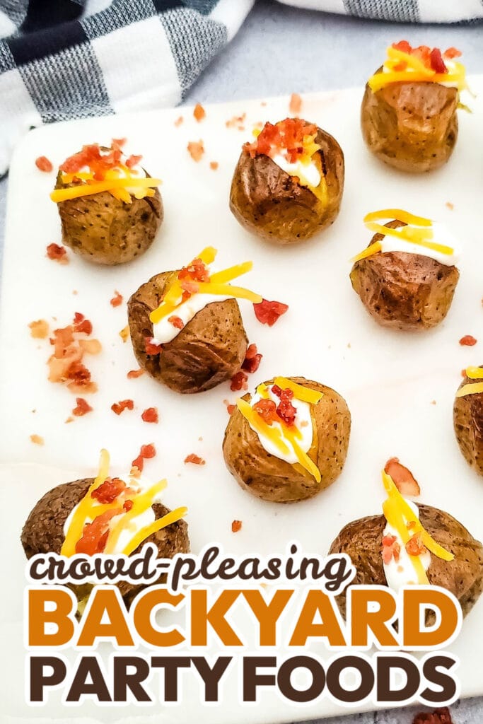 Backyard Party Foods-Loaded Mini Baked Potato Bites