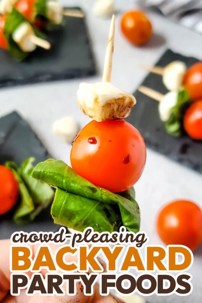 Backyard Party Foods-Luxurious Caprese Skewers